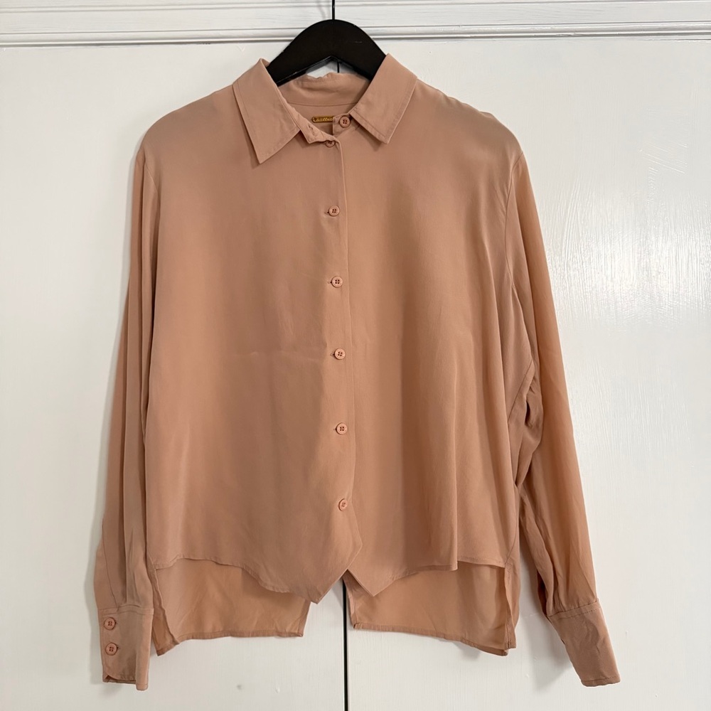 Rebecca Minkoff Pink Button Up Top